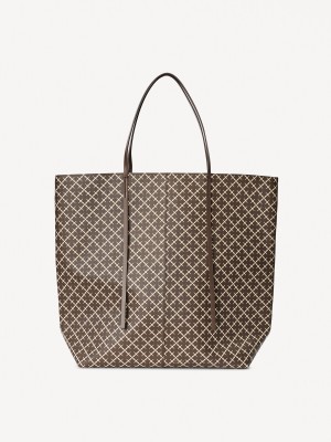 By Malene Birger Abrille Printed Tote Laukut Ruskea | FI_BB24171