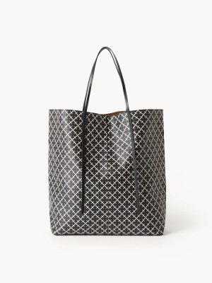 By Malene Birger Abrille Printed Tote Laukut Mustat | FI_BB60138