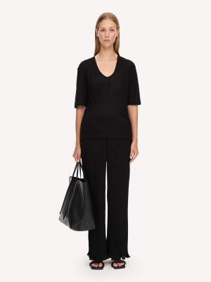 By Malene Birger Amaringa T-shirt Topit Mustat | FI_BB52007