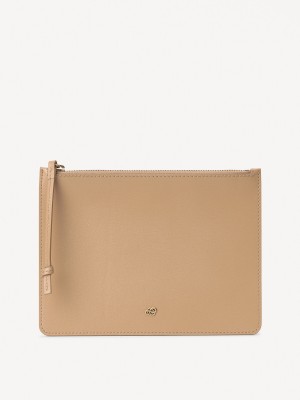 By Malene Birger Aya Leather Purse Laukut Sand | FI_BB67287