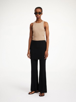 By Malene Birger Bolone Trousers Neuleet Mustat | FI_BB18964