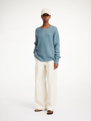 By Malene Birger Briella Mohair-blend Sweater Neuleet Cool Water | FI_BB79752