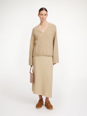 By Malene Birger Cimone Sweater Neuleet Beige | FI_BB61464