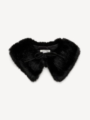 By Malene Birger Cowie Faux Fur Collar Huivit Mustat | FI_BB64205