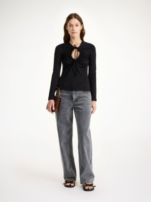 By Malene Birger Derja Blouse Topit Mustat | FI_BB31925