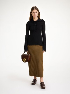 By Malene Birger Dreele Wool-blend Sweater Neuleet Mustat | FI_BB38193