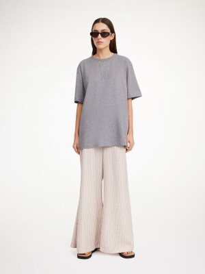 By Malene Birger Fayeh Organic Cotton T-shirt Topit Harmaat | FI_BB85110