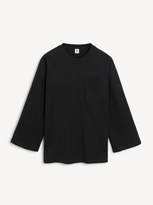 By Malene Birger Fayeh Oversized Longsleeve Topit Mustat | FI_BB81208