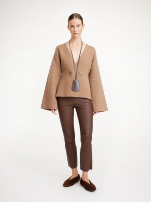 By Malene Birger Florentina Leather Suorat Housut Chestnut | FI_BB15567