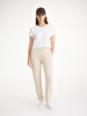 By Malene Birger Hali Organic Cotton Suorat Housut Oyster Gray | FI_BB31848