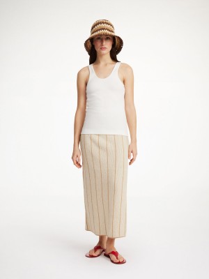 By Malene Birger Hercula Maxi Skirt Neuleet Oyster Gray | FI_BB28644