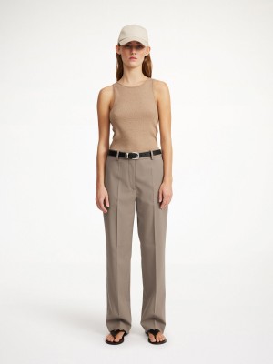 By Malene Birger Igda Straight-leg Suorat Housut Shitake | FI_BB56468