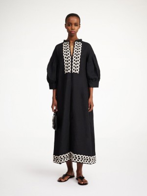 By Malene Birger Lydea Linen Maxi Mekko Mustat | FI_BB33623