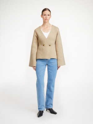 By Malene Birger Tinley Wool Cardigan Neuleet Beige | FI_BB49336