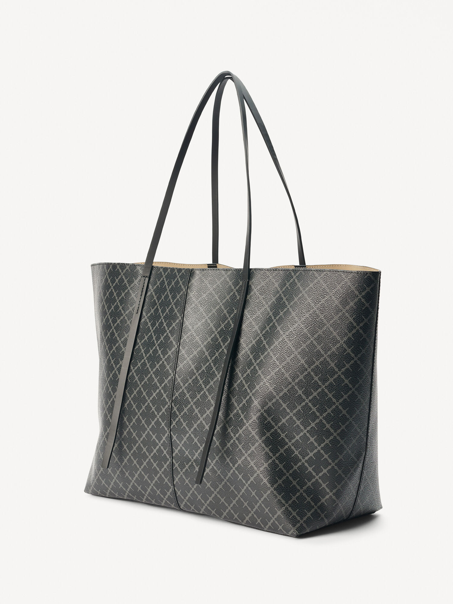 By Malene Birger Abi Printed Tote Laukut Charcoal | FI_BB35499