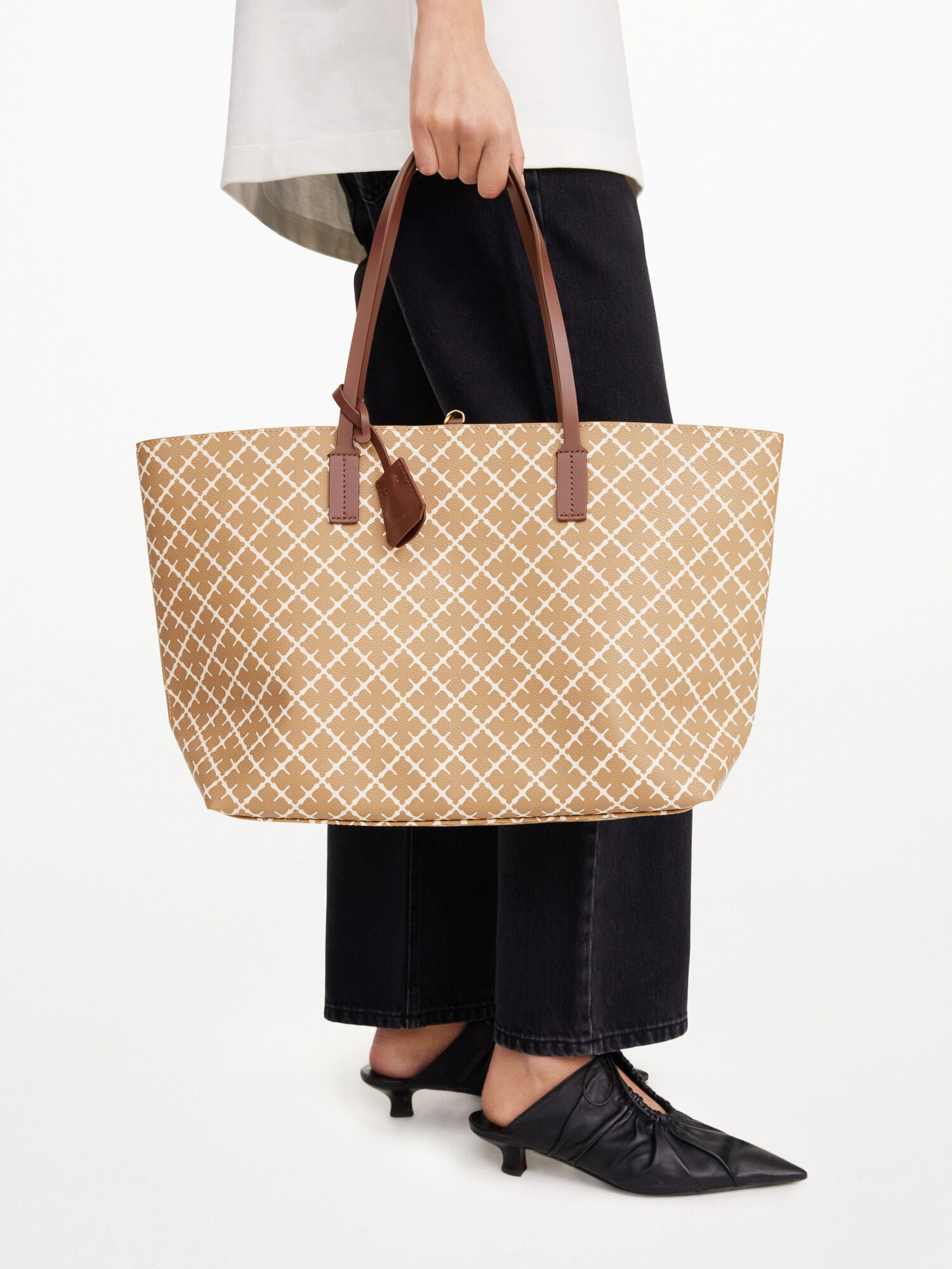 By Malene Birger Abigail Printed Tote Laukut Beige | FI_BB34352