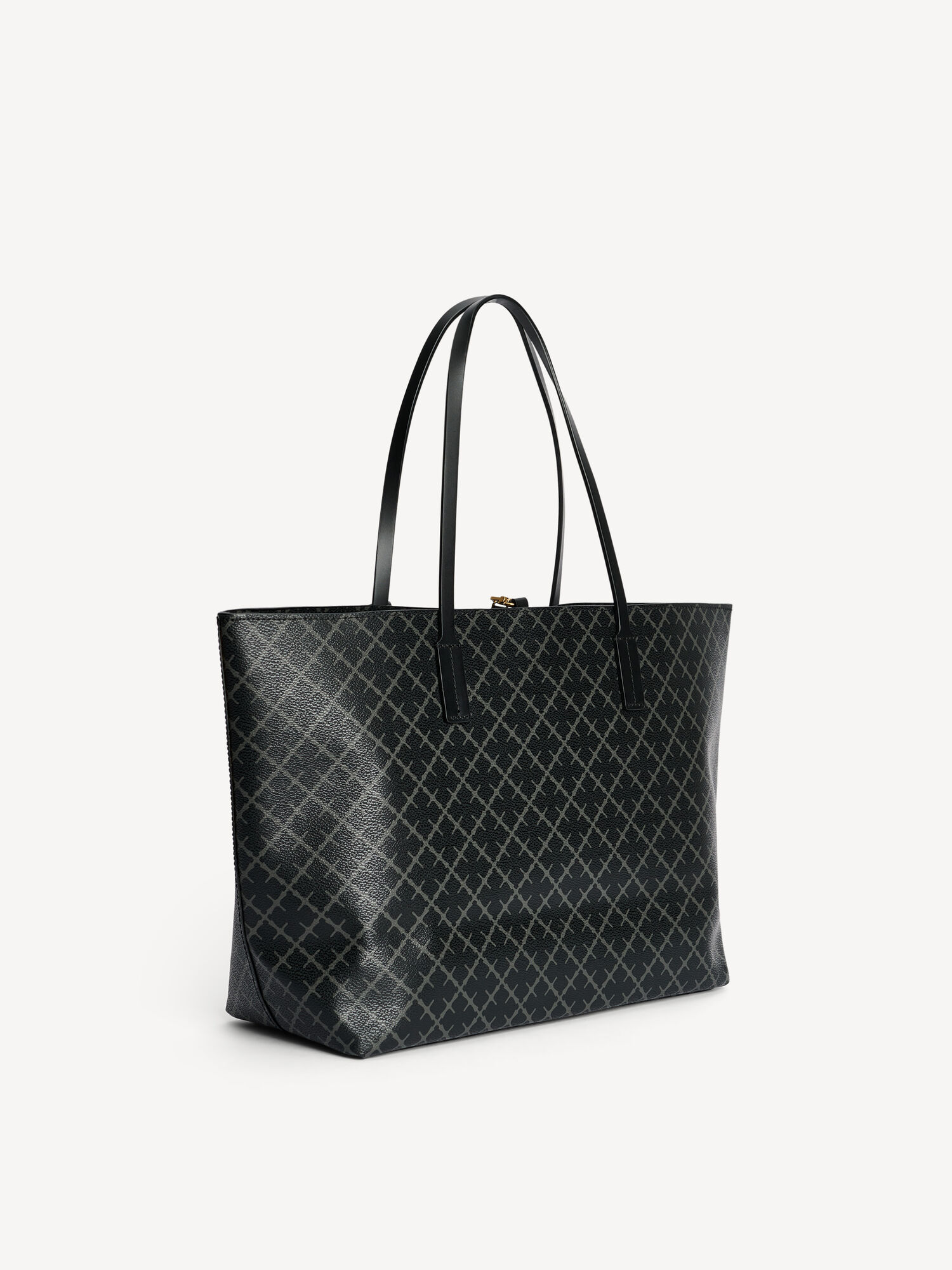 By Malene Birger Abigail Printed Tote Laukut Charcoal | FI_BB72970