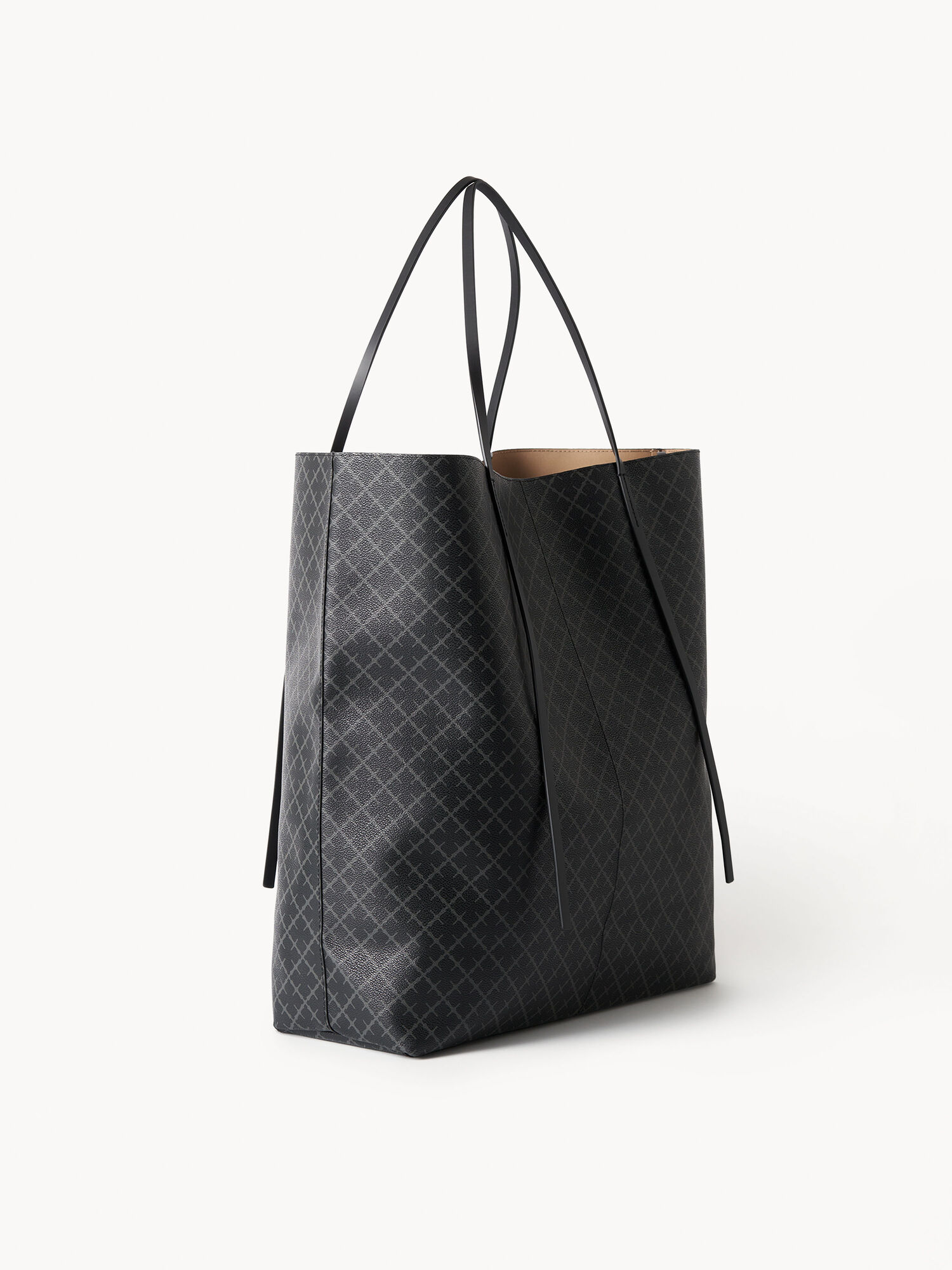 By Malene Birger Abrille Printed Tote Laukut Charcoal | FI_BB51845