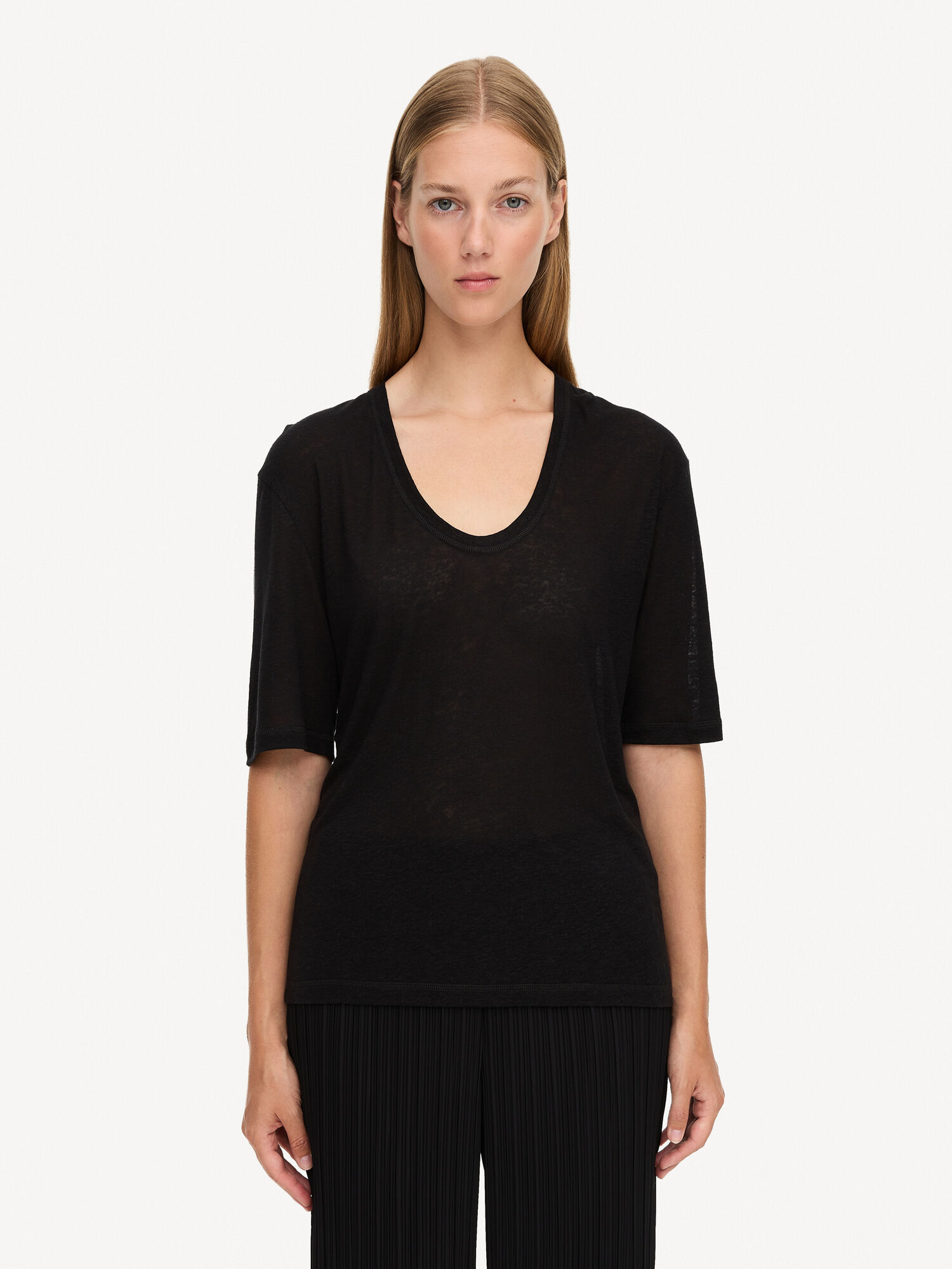 By Malene Birger Amaringa T-shirt Topit Mustat | FI_BB52007