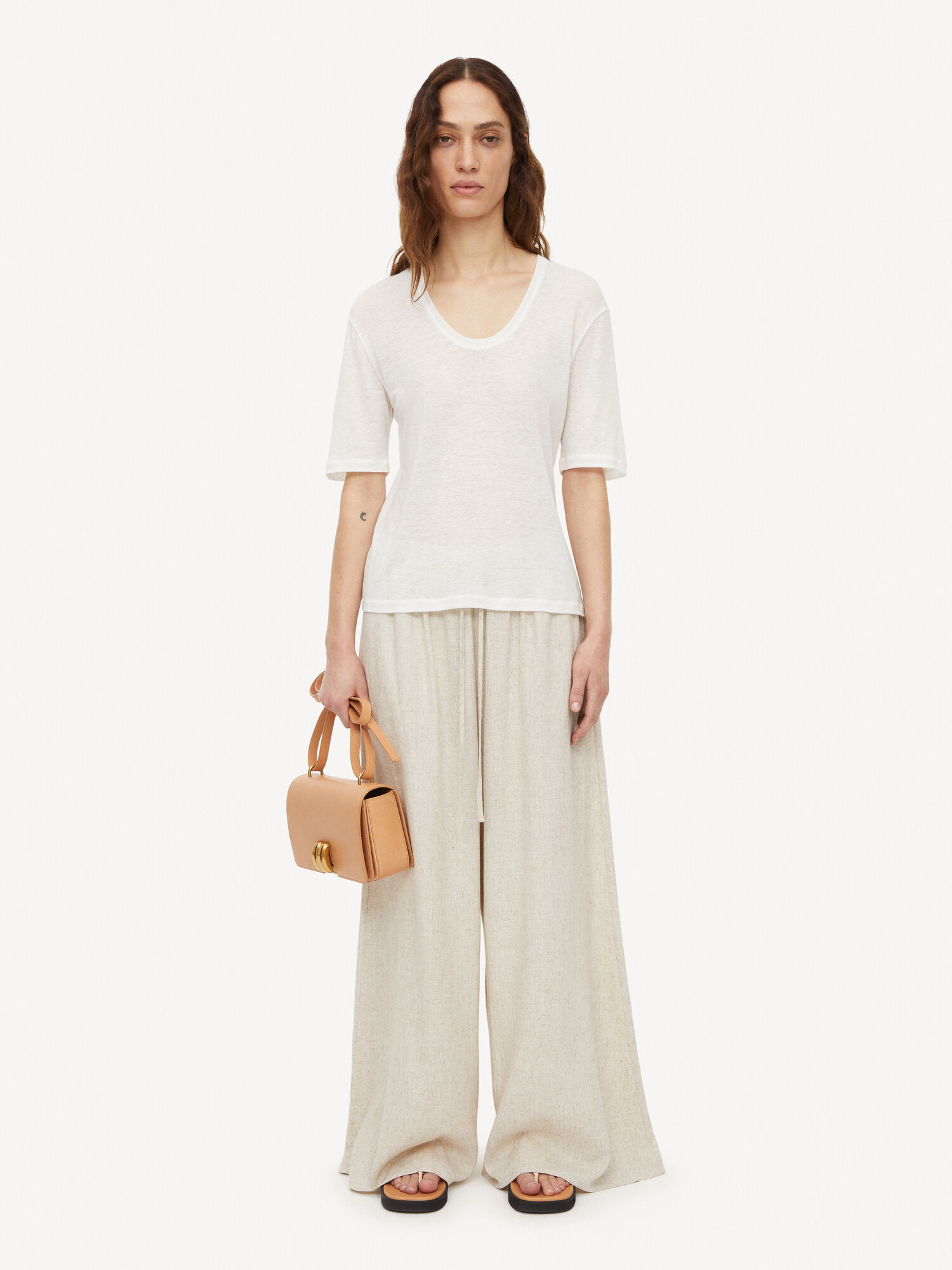 By Malene Birger Amaringa T-shirt Topit Valkoinen | FI_BB93741