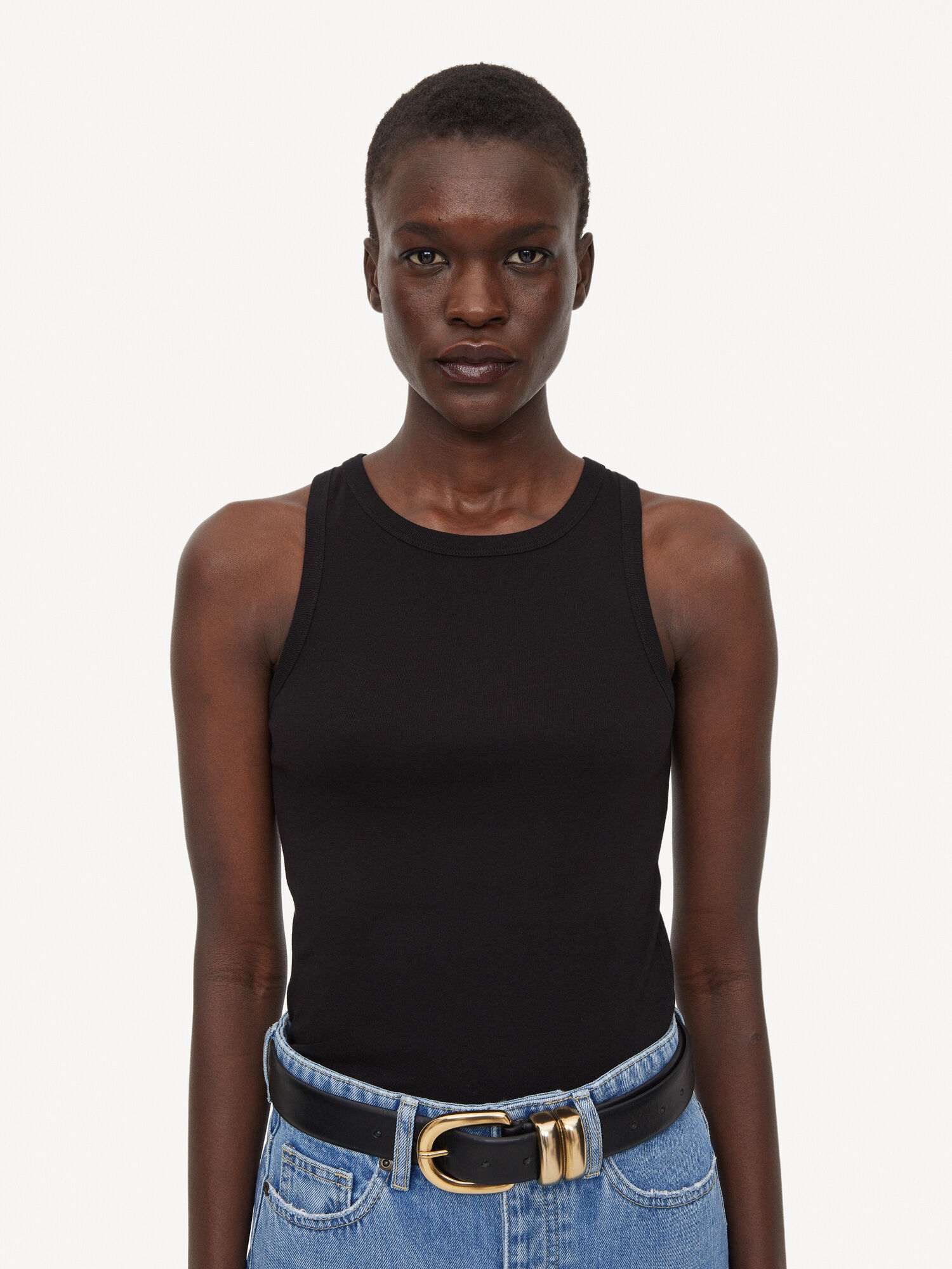 By Malene Birger Amiee Organic Cotton Tank Topit Mustat | FI_BB24897