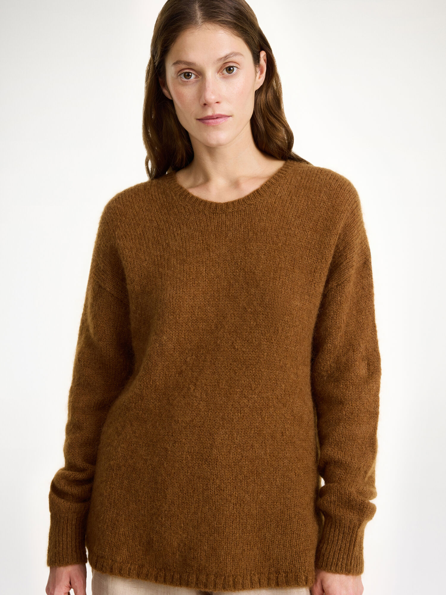 By Malene Birger Briella Mohair-blend Sweater Neuleet Bison | FI_BB80328