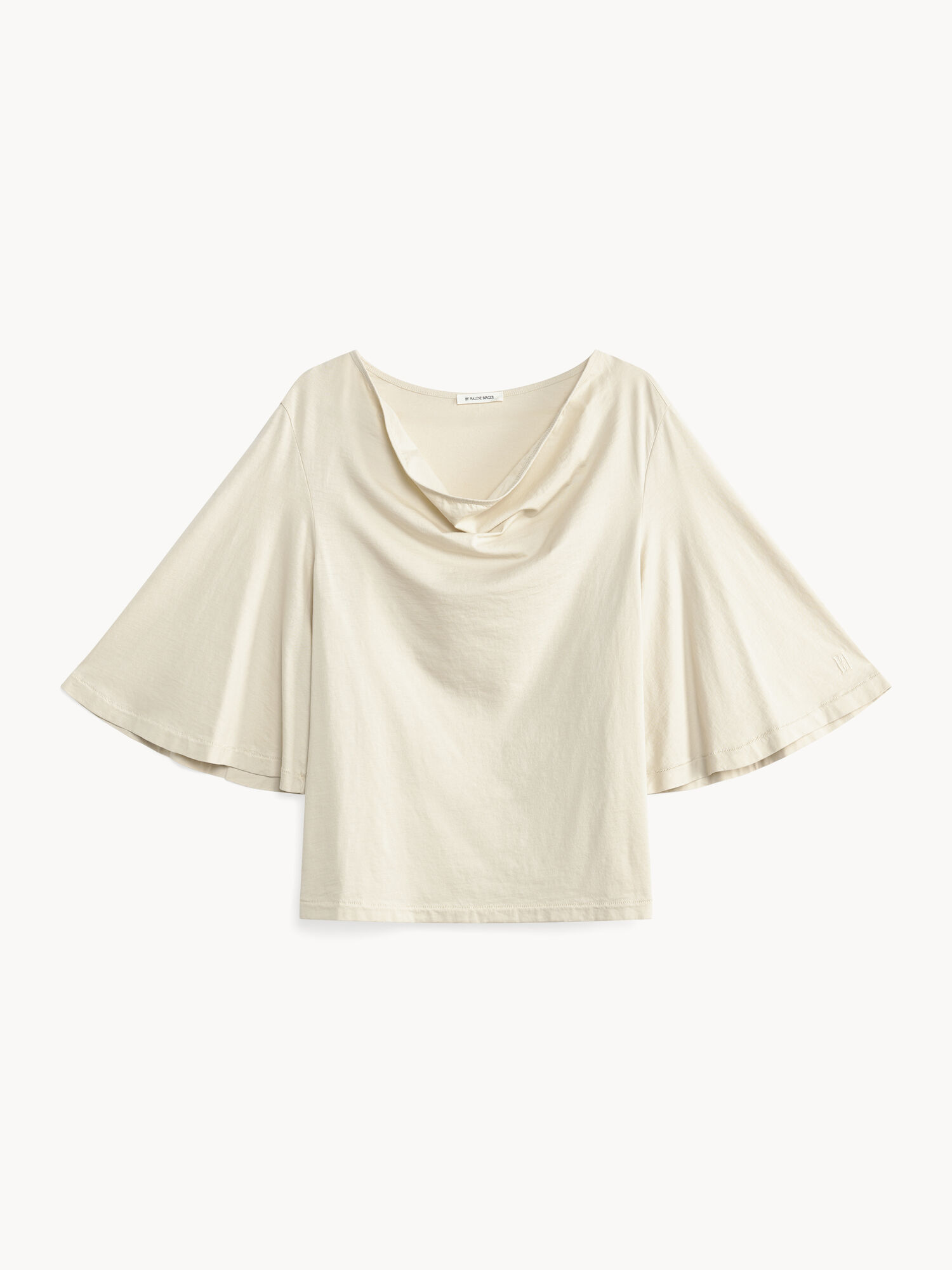 By Malene Birger Bryar Organic Cotton T-shirt Topit Oyster Gray | FI_BB62309