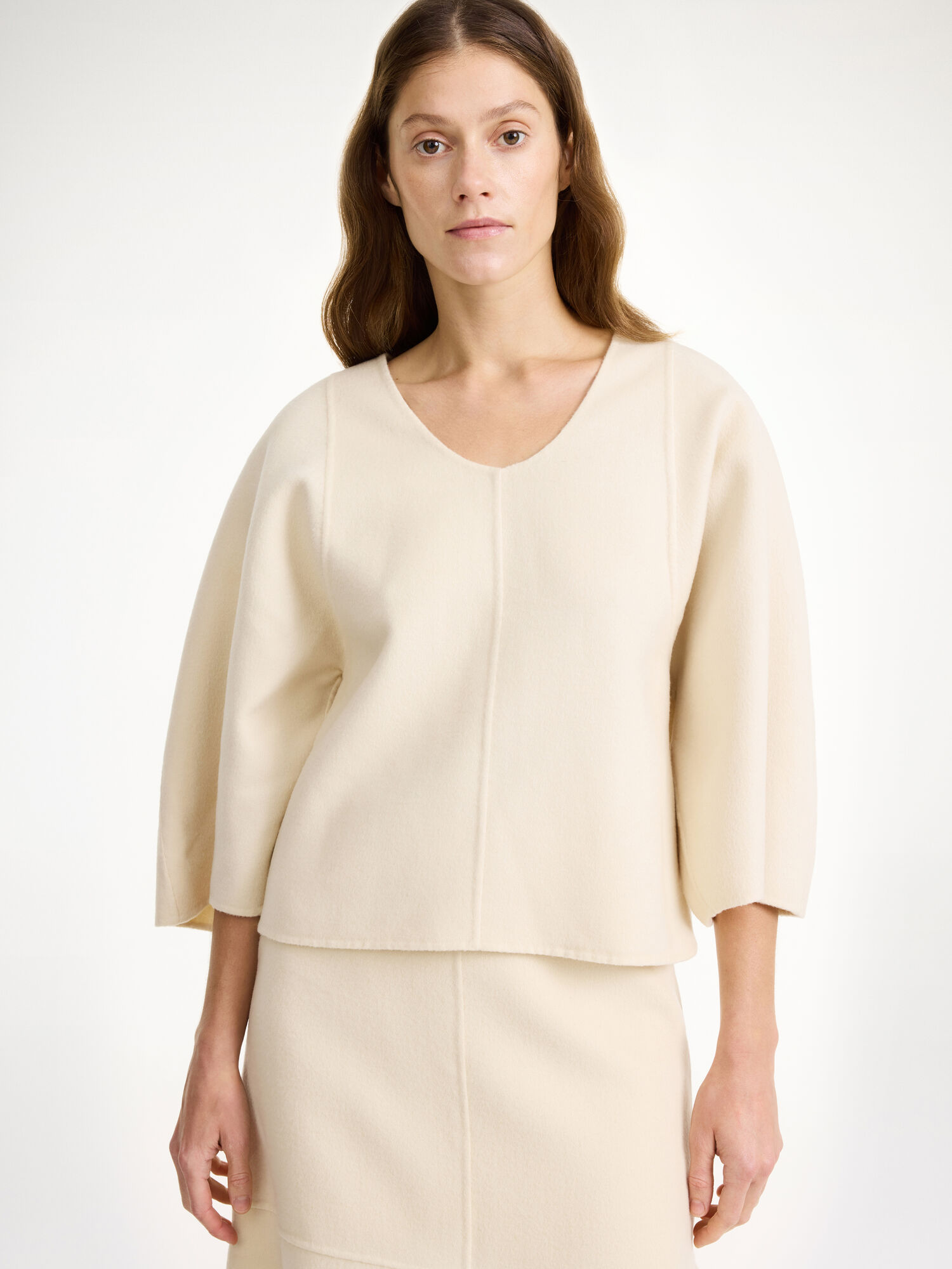 By Malene Birger Calya Wool Blouse Paidat Pearl | FI_BB54543