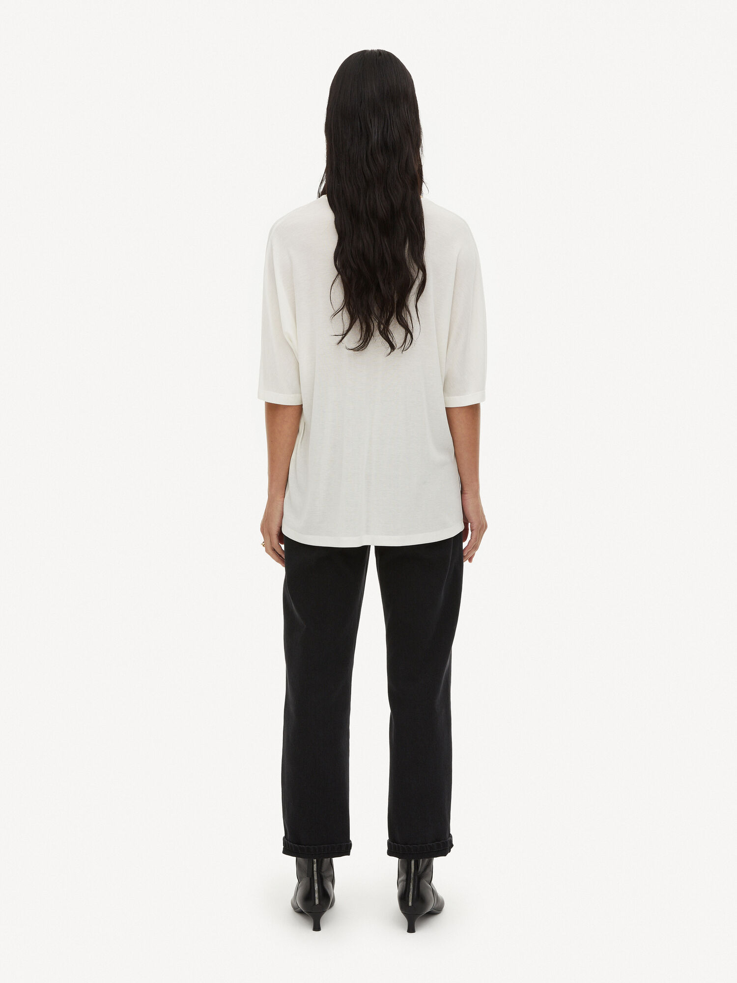 By Malene Birger Cevina Oversized T-shirt Topit Valkoinen | FI_BB91043