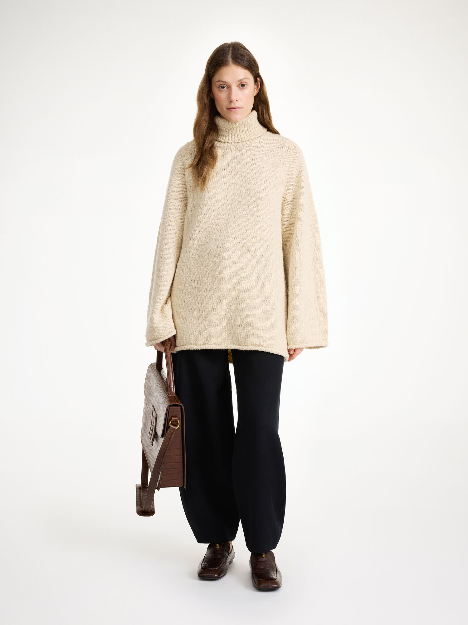 By Malene Birger Charice Wool Sweater Neuleet Oyster Gray | FI_BB54133