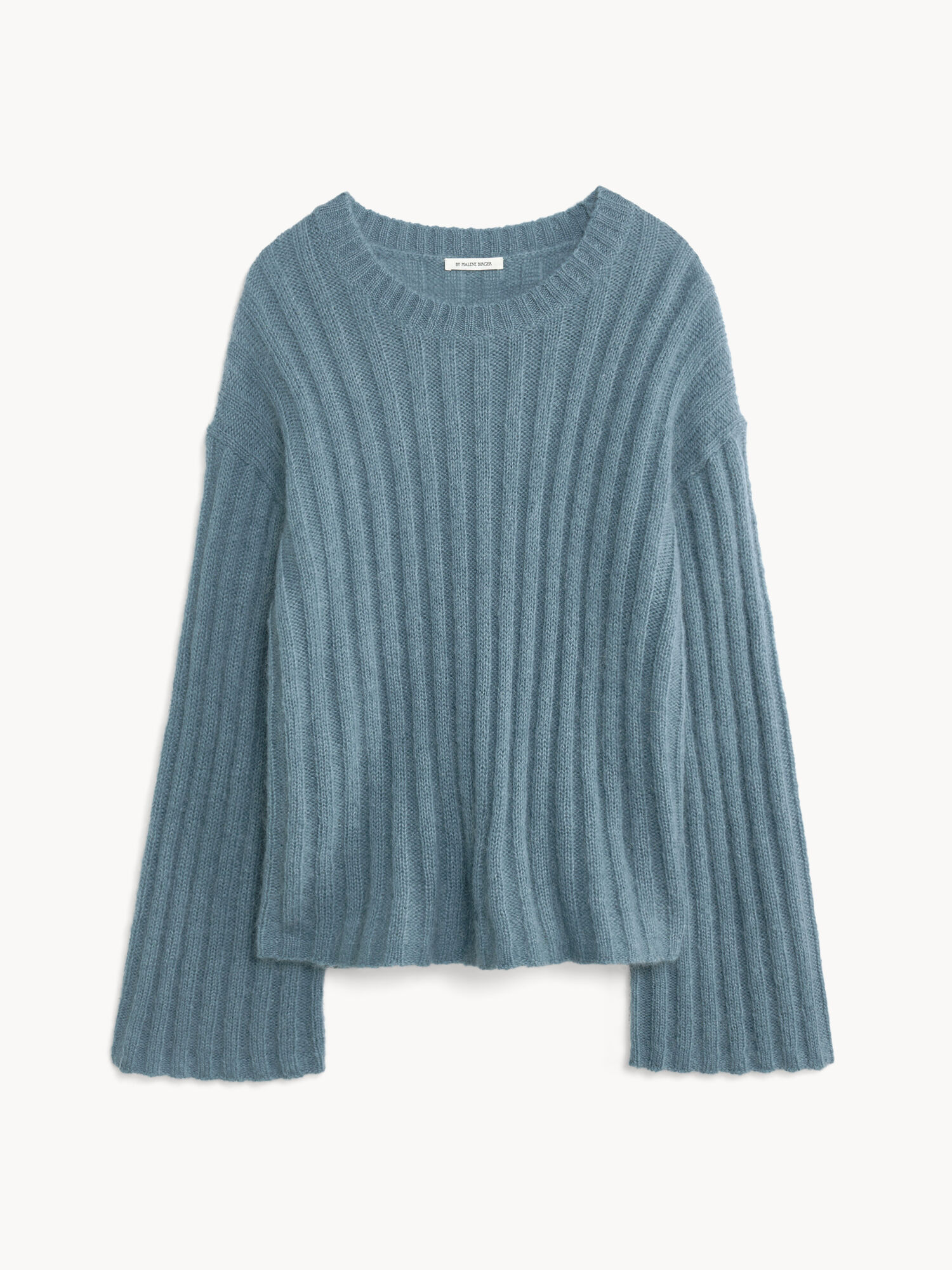 By Malene Birger Cierra Ribbed Sweater Neuleet Cool Water | FI_BB94917