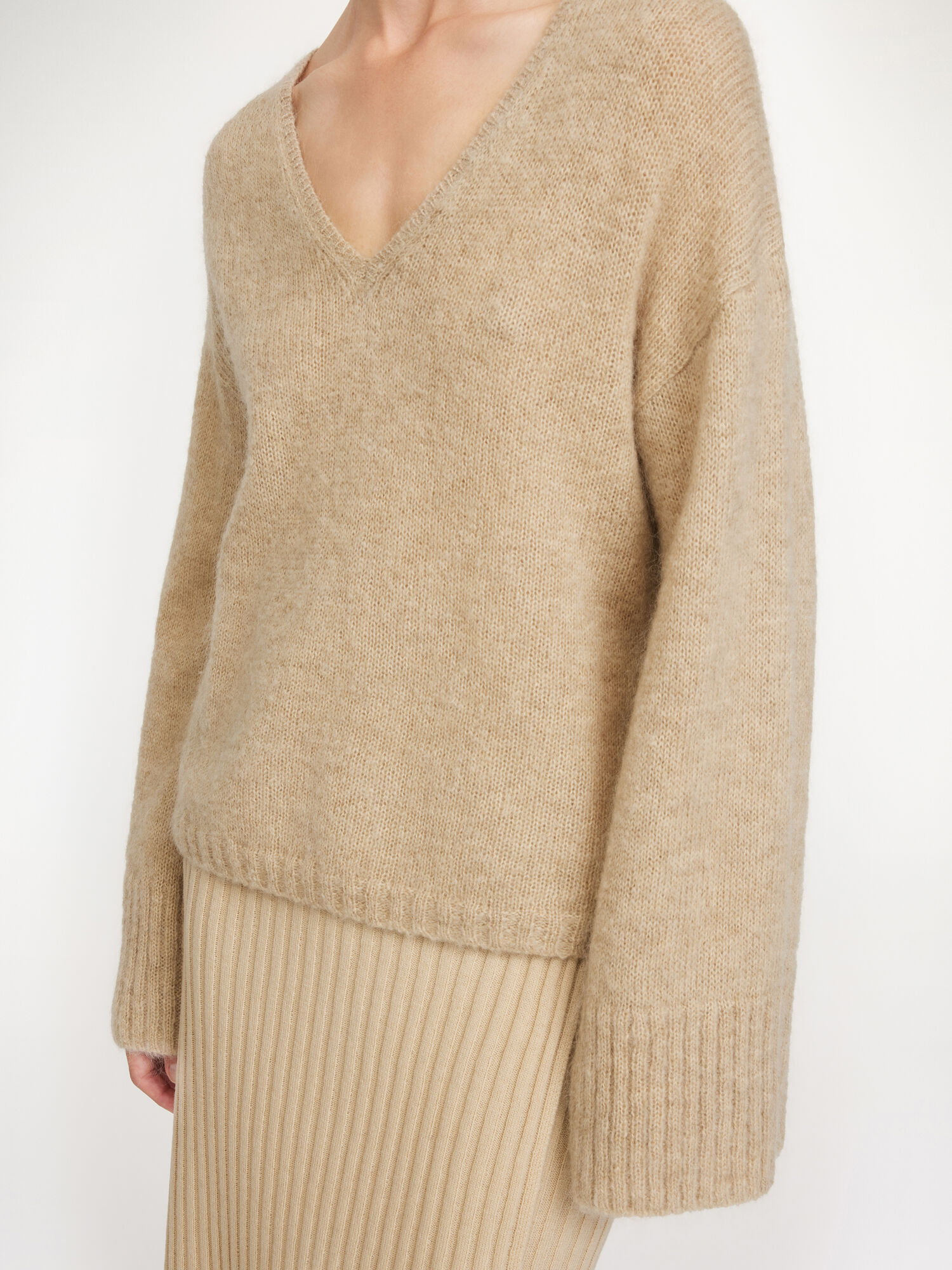 By Malene Birger Cimone Sweater Neuleet Beige | FI_BB61464