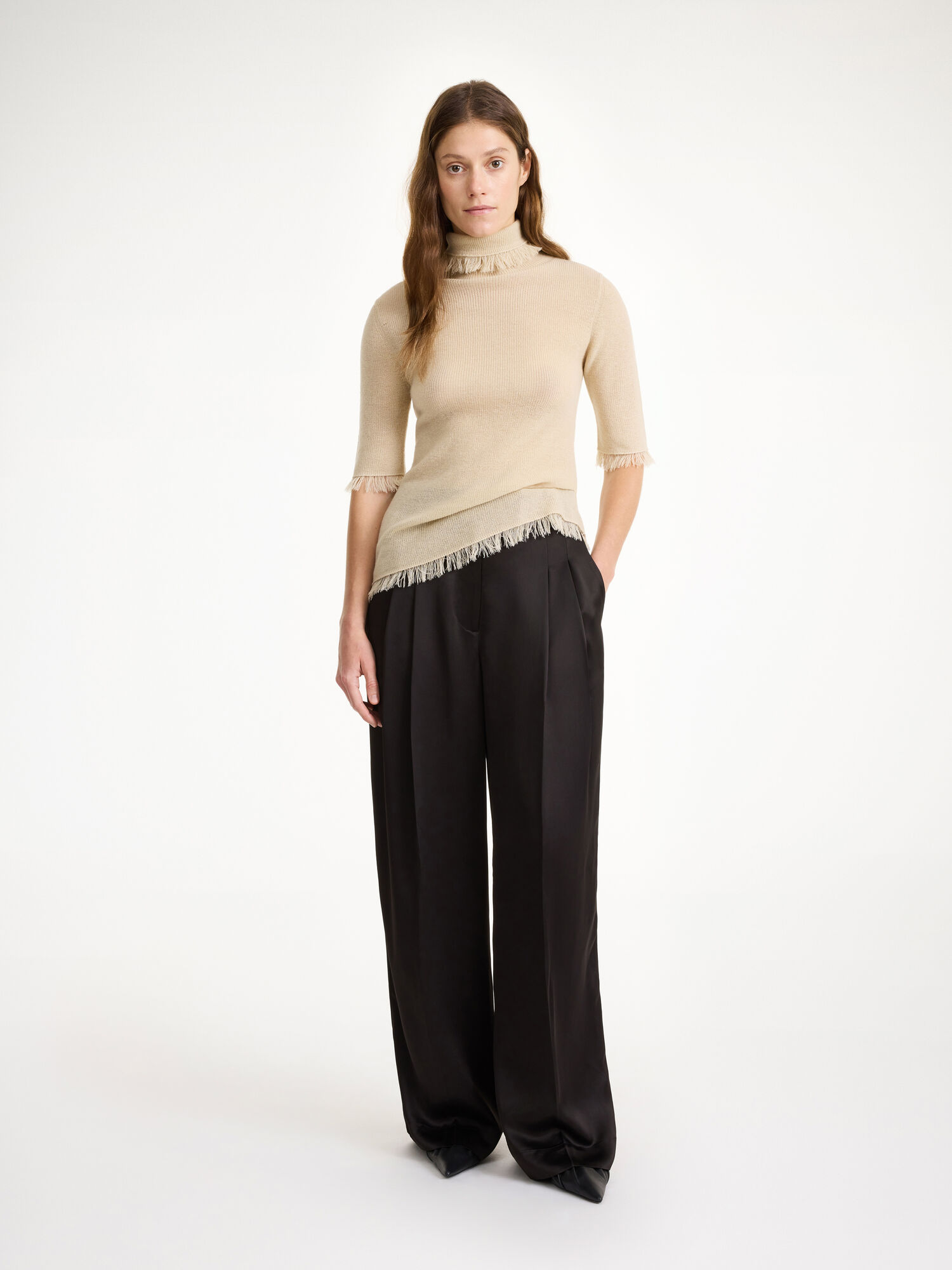 By Malene Birger Cymbaria High-waisted Suorat Housut Mustat | FI_BB75501