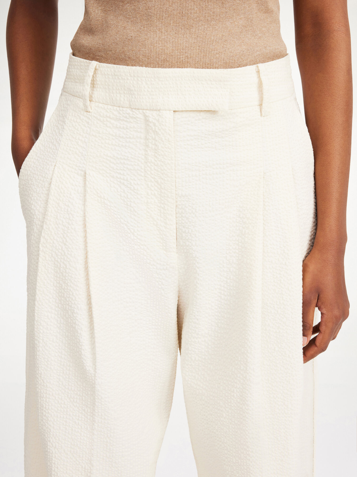 By Malene Birger Cymbaria High-waisted Suorat Housut Valkoinen | FI_BB48663