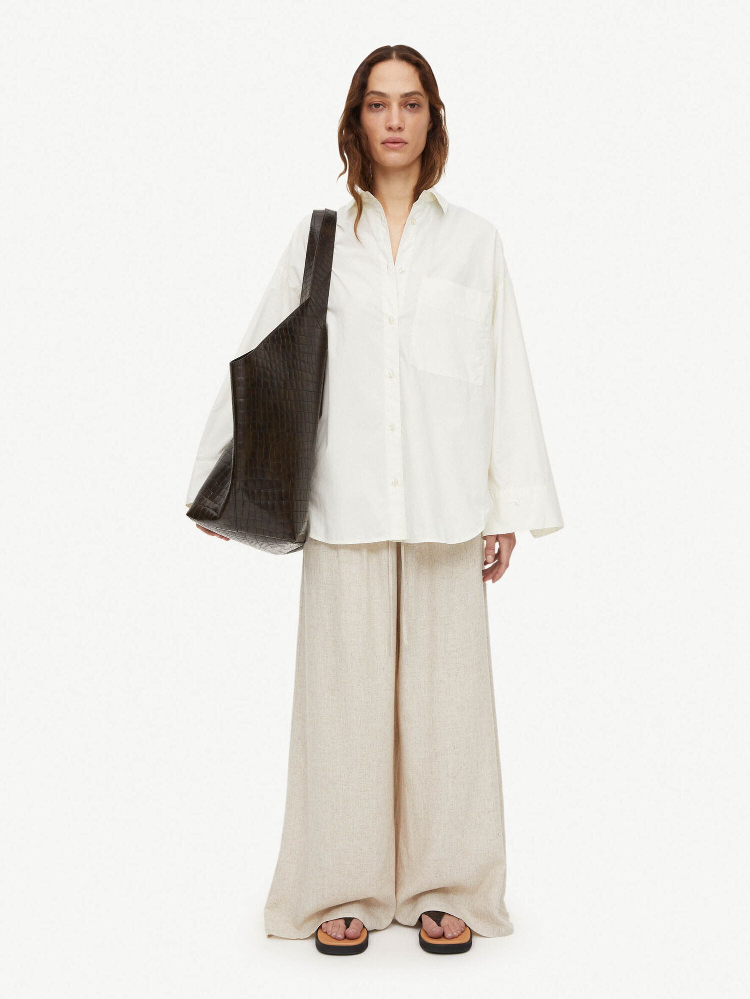 By Malene Birger Derris Organic Cotton Paidat Valkoinen | FI_BB68166