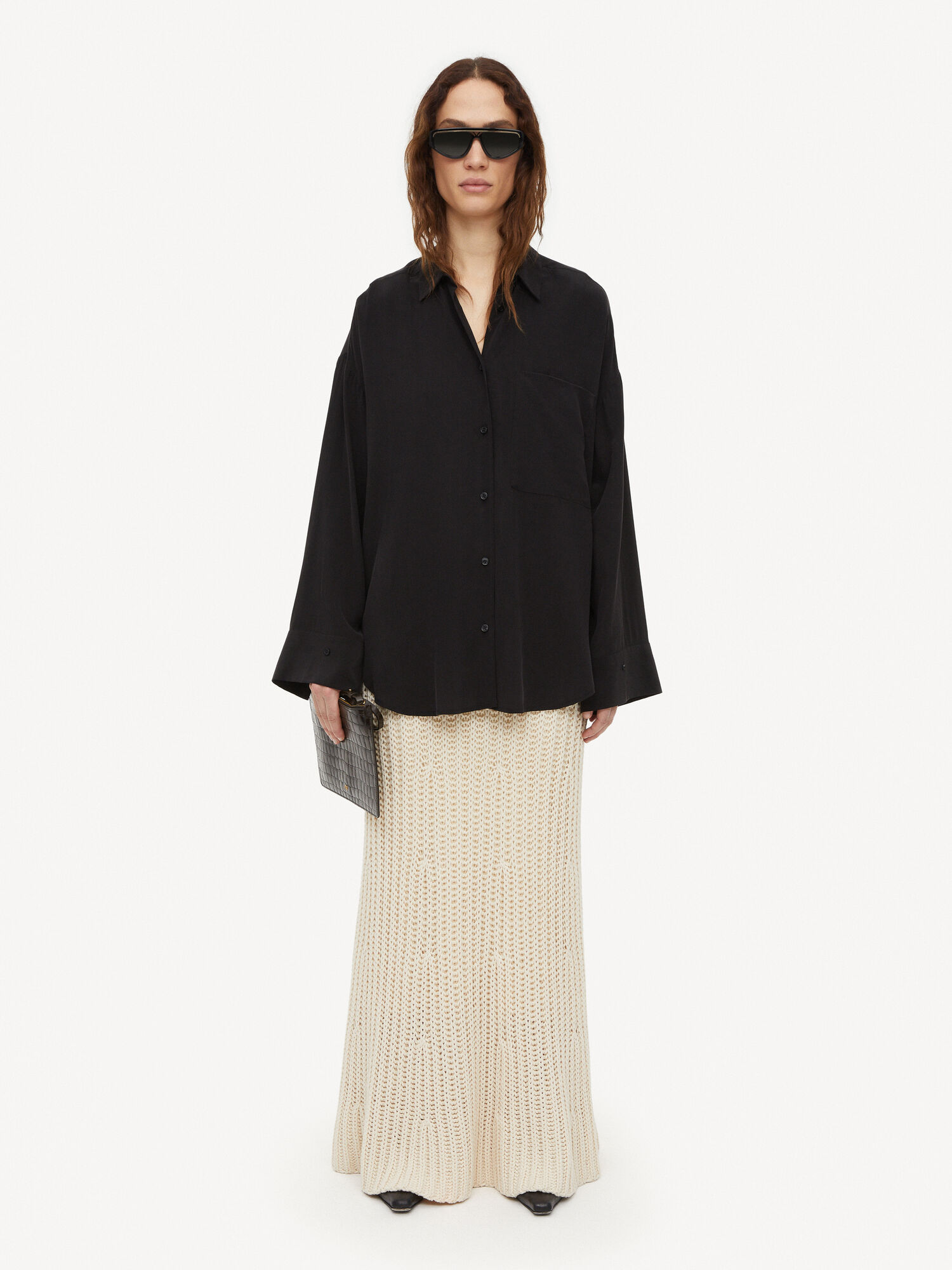 By Malene Birger Derris Organic Silk Paidat Mustat | FI_BB52414