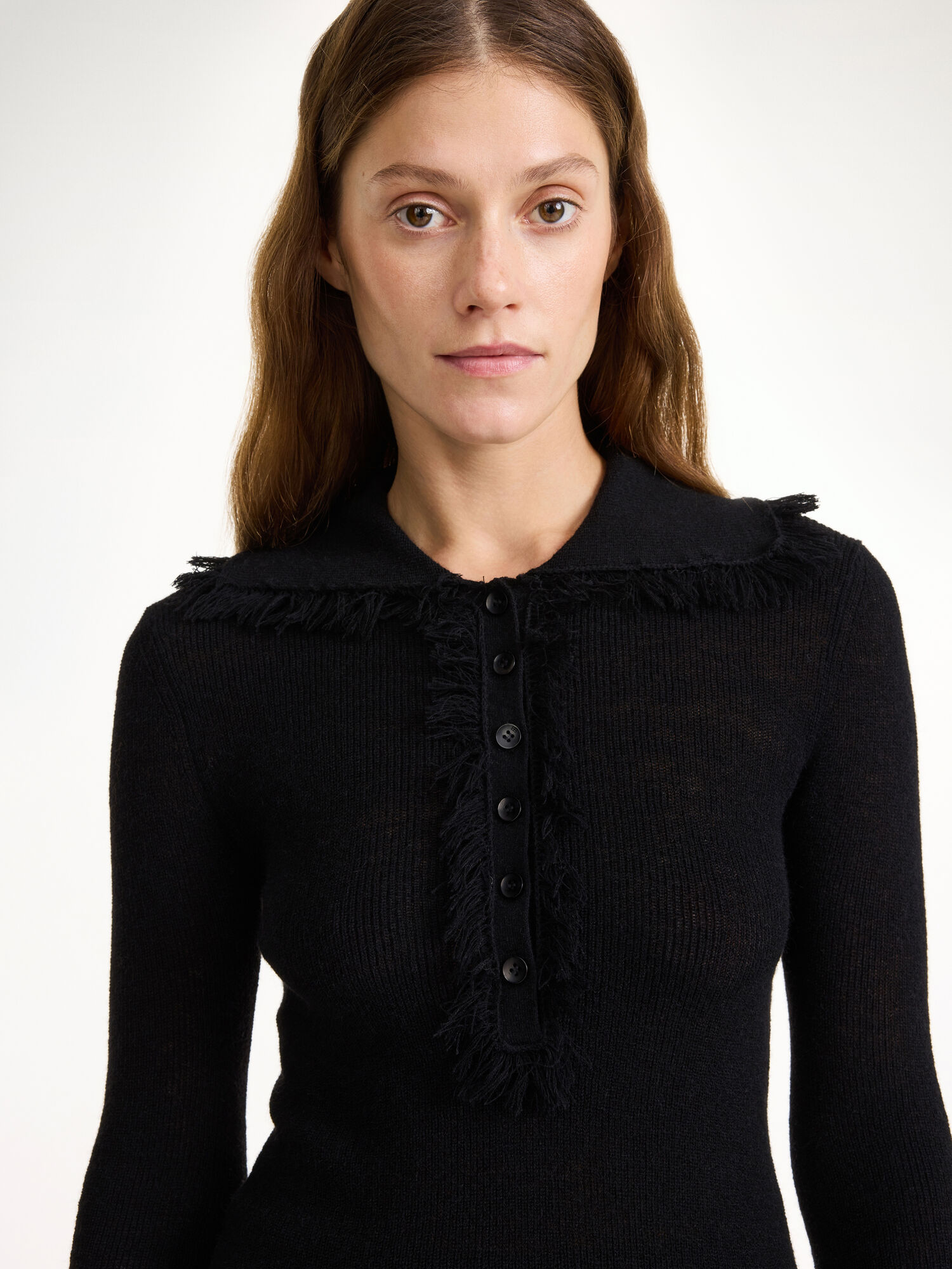 By Malene Birger Dreele Wool-blend Sweater Neuleet Mustat | FI_BB38193