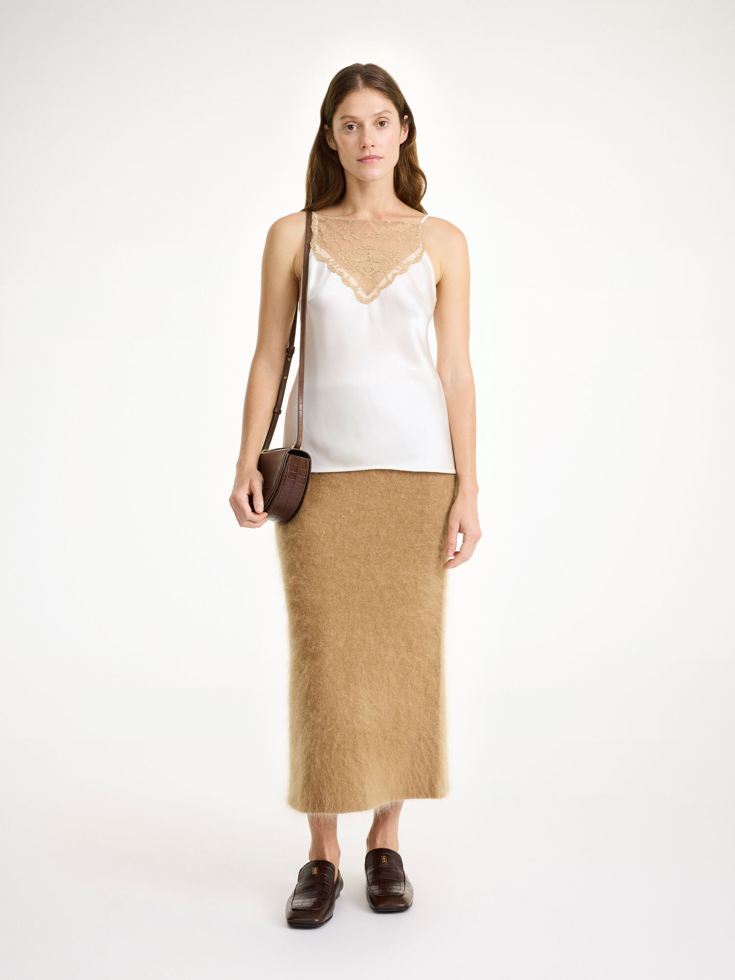 By Malene Birger Estille Midi Skirt Neuleet Ruskea | FI_BB81124