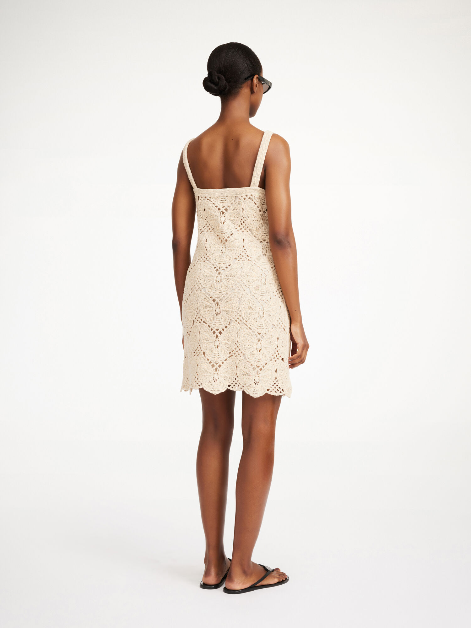 By Malene Birger Falla Crochet Mini Dress Neuleet Oyster Gray | FI_BB94716