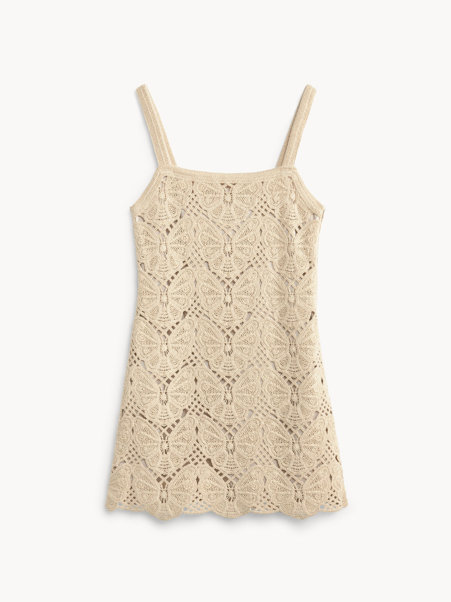 By Malene Birger Falla Crochet Mini Dress Neuleet Oyster Gray | FI_BB94716