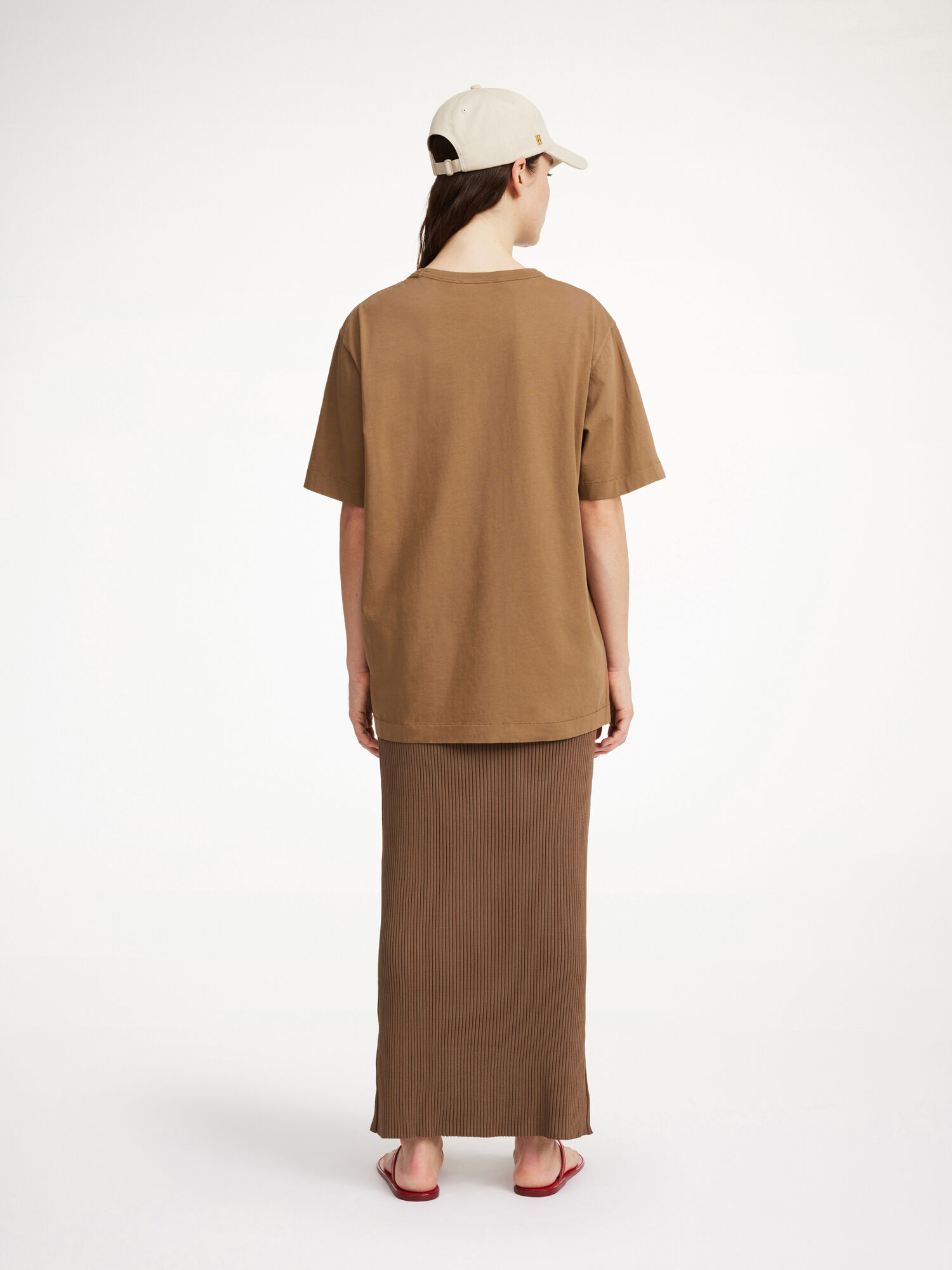 By Malene Birger Fayeh Organic Cotton T-shirt Topit Shitake | FI_BB32624