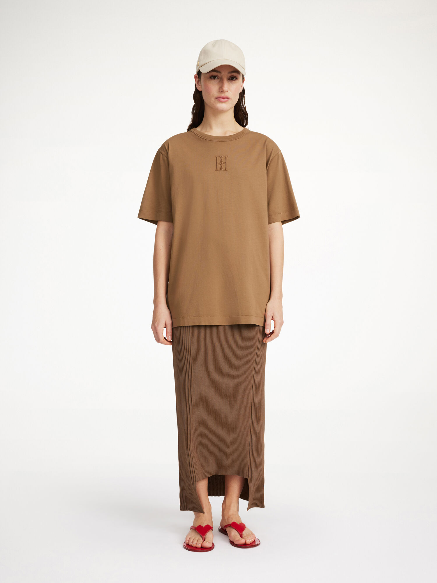 By Malene Birger Fayeh Organic Cotton T-shirt Topit Shitake | FI_BB32624