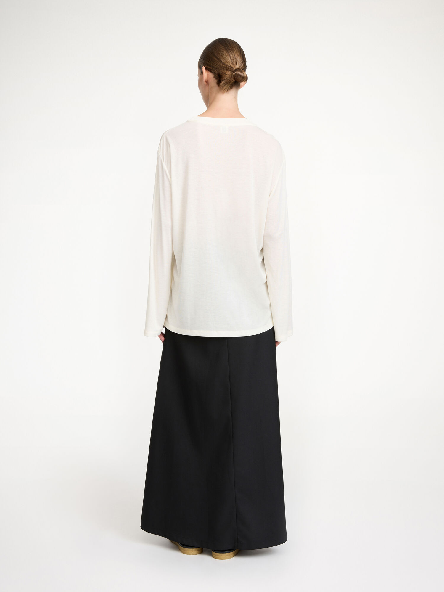 By Malene Birger Fayeh Oversized Longsleeve Topit Valkoinen | FI_BB90442