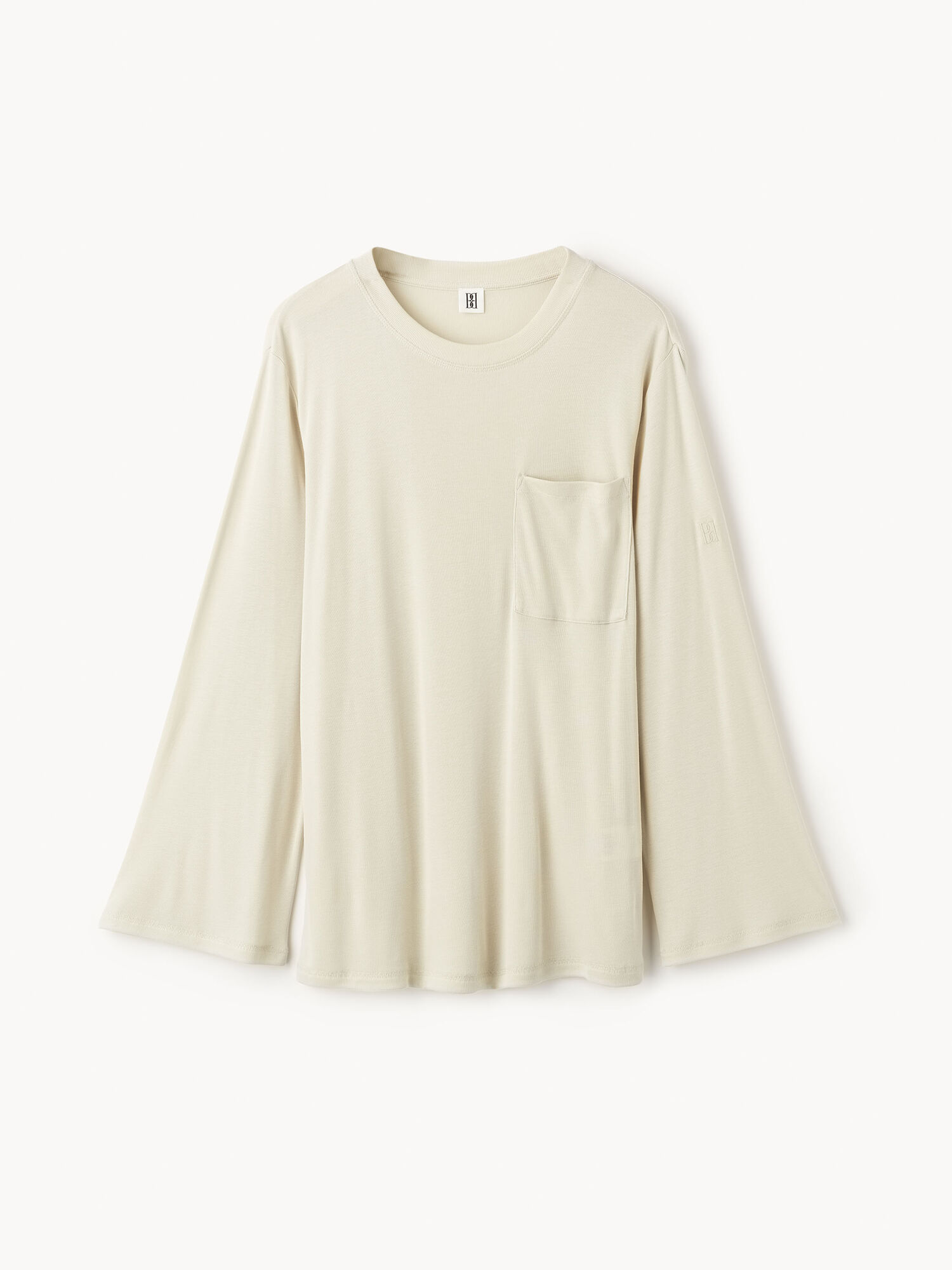 By Malene Birger Fayeh Oversized Longsleeve Topit Oyster Gray | FI_BB84248