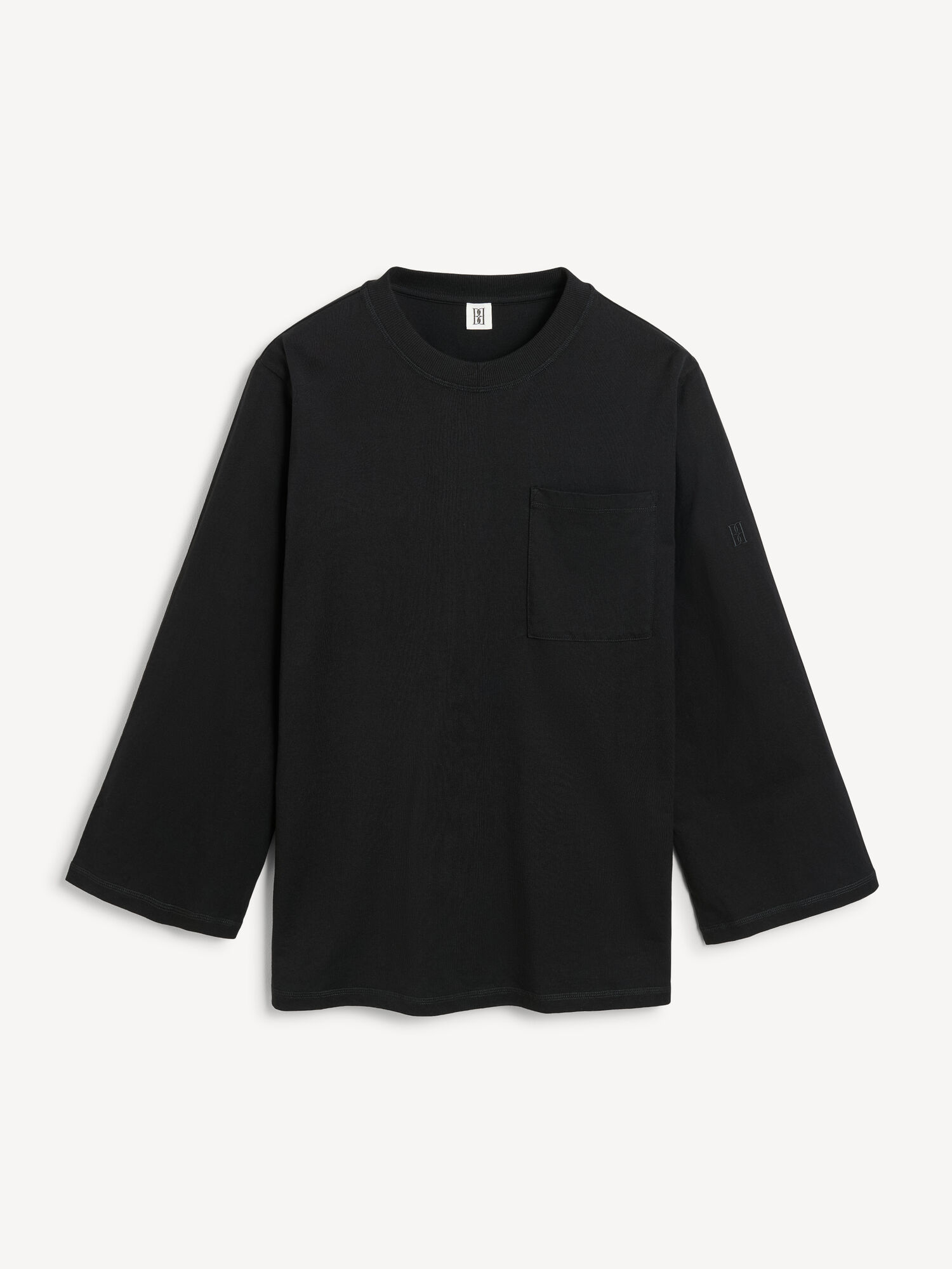 By Malene Birger Fayeh Oversized Longsleeve Topit Mustat | FI_BB81208