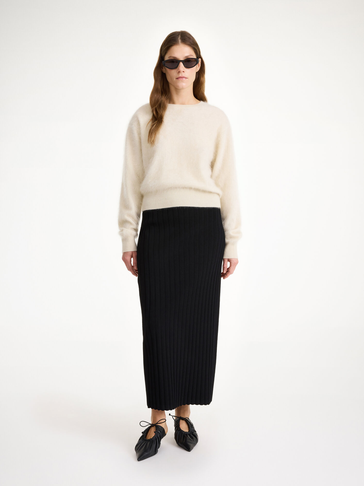 By Malene Birger Fiemme Midi Skirt Neuleet Mustat | FI_BB63267