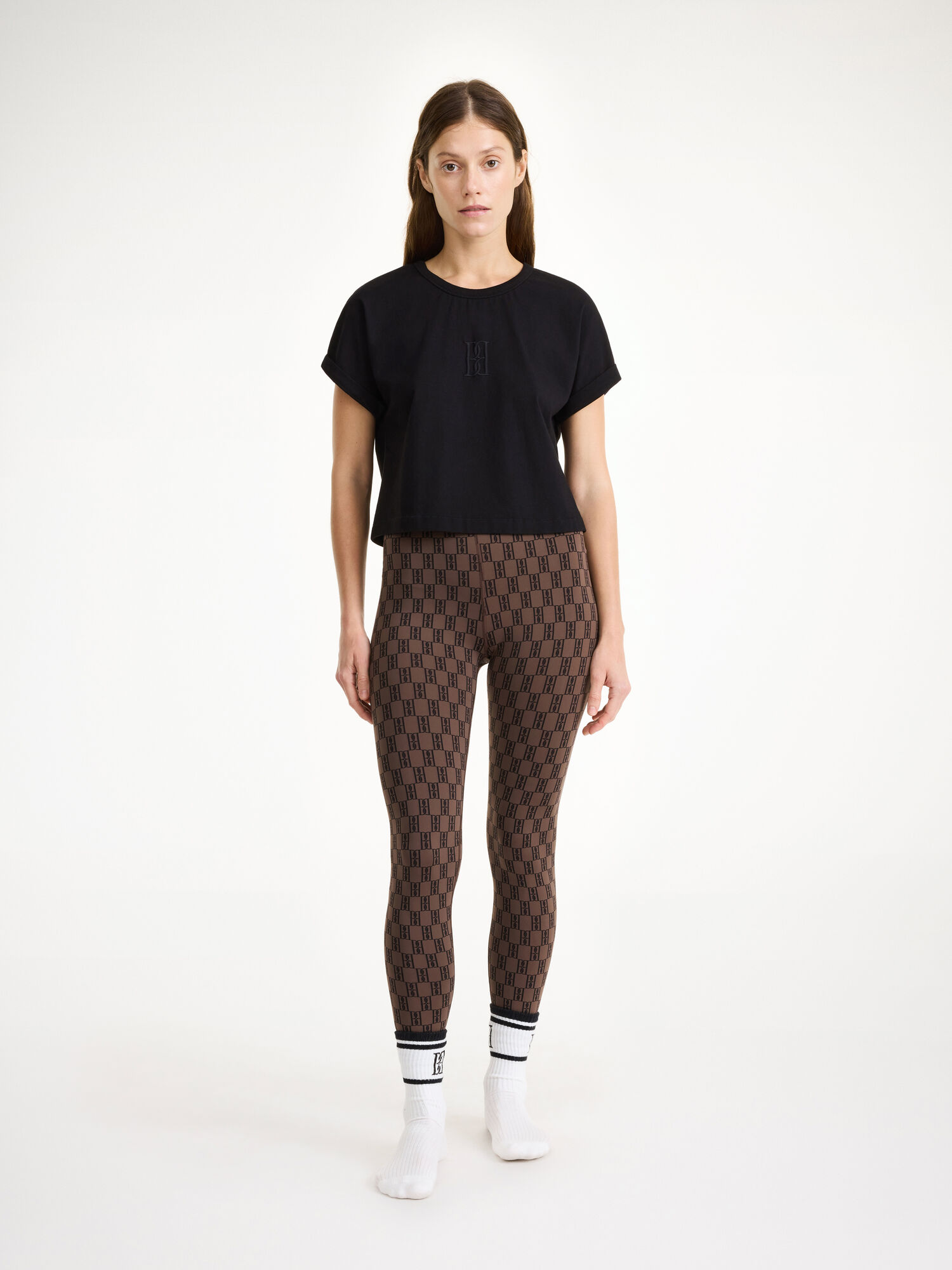 By Malene Birger Hedalia Organic Cotton T-shirt Topit Mustat | FI_BB11144