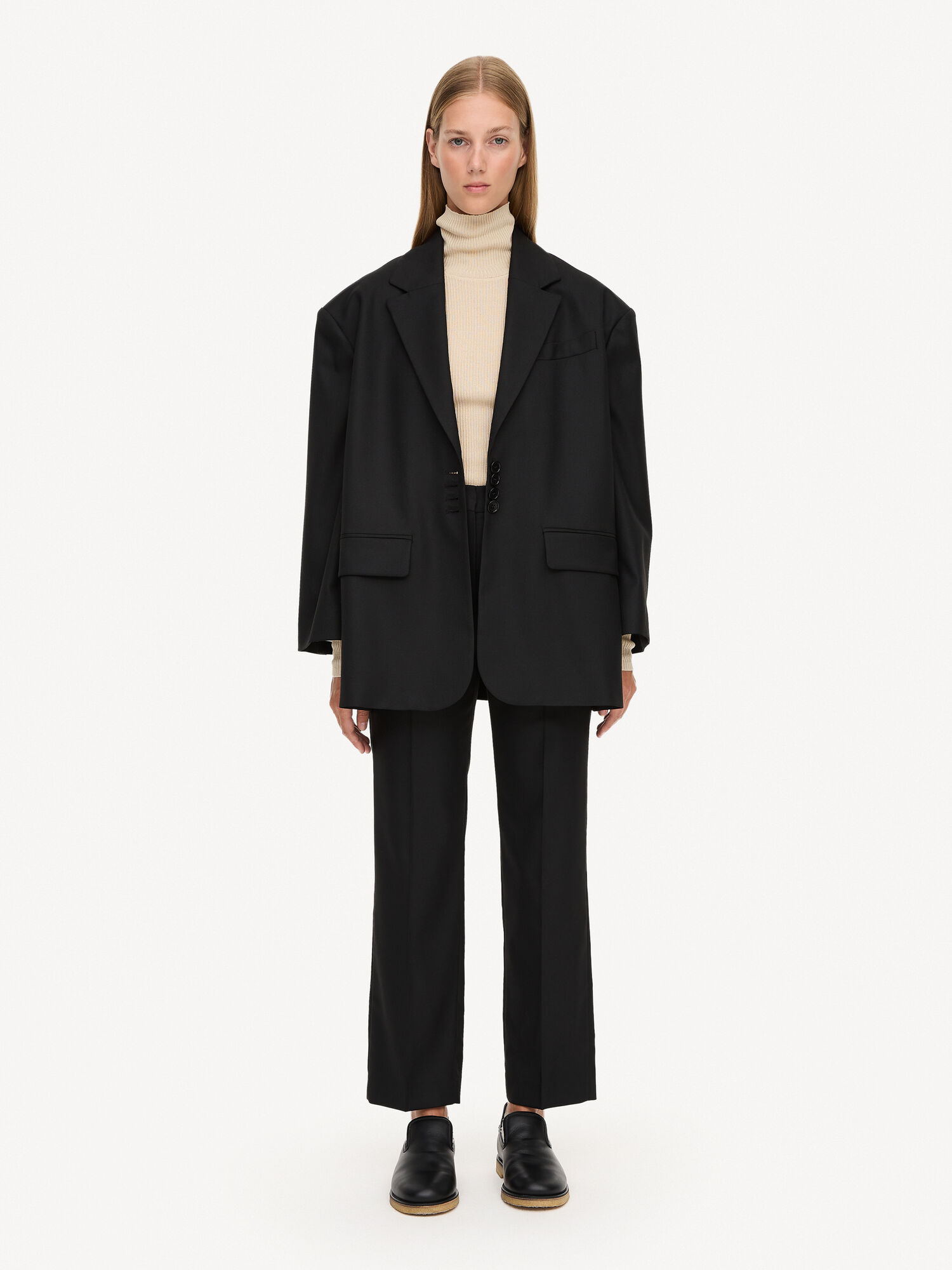 By Malene Birger Igda Straight-leg Suorat Housut Mustat | FI_BB69635