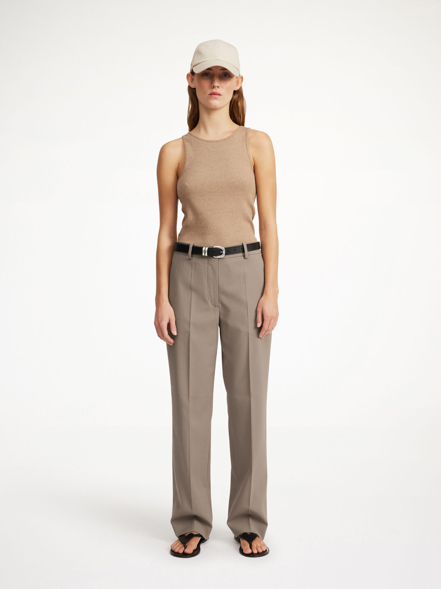 By Malene Birger Igda Straight-leg Suorat Housut Shitake | FI_BB56468