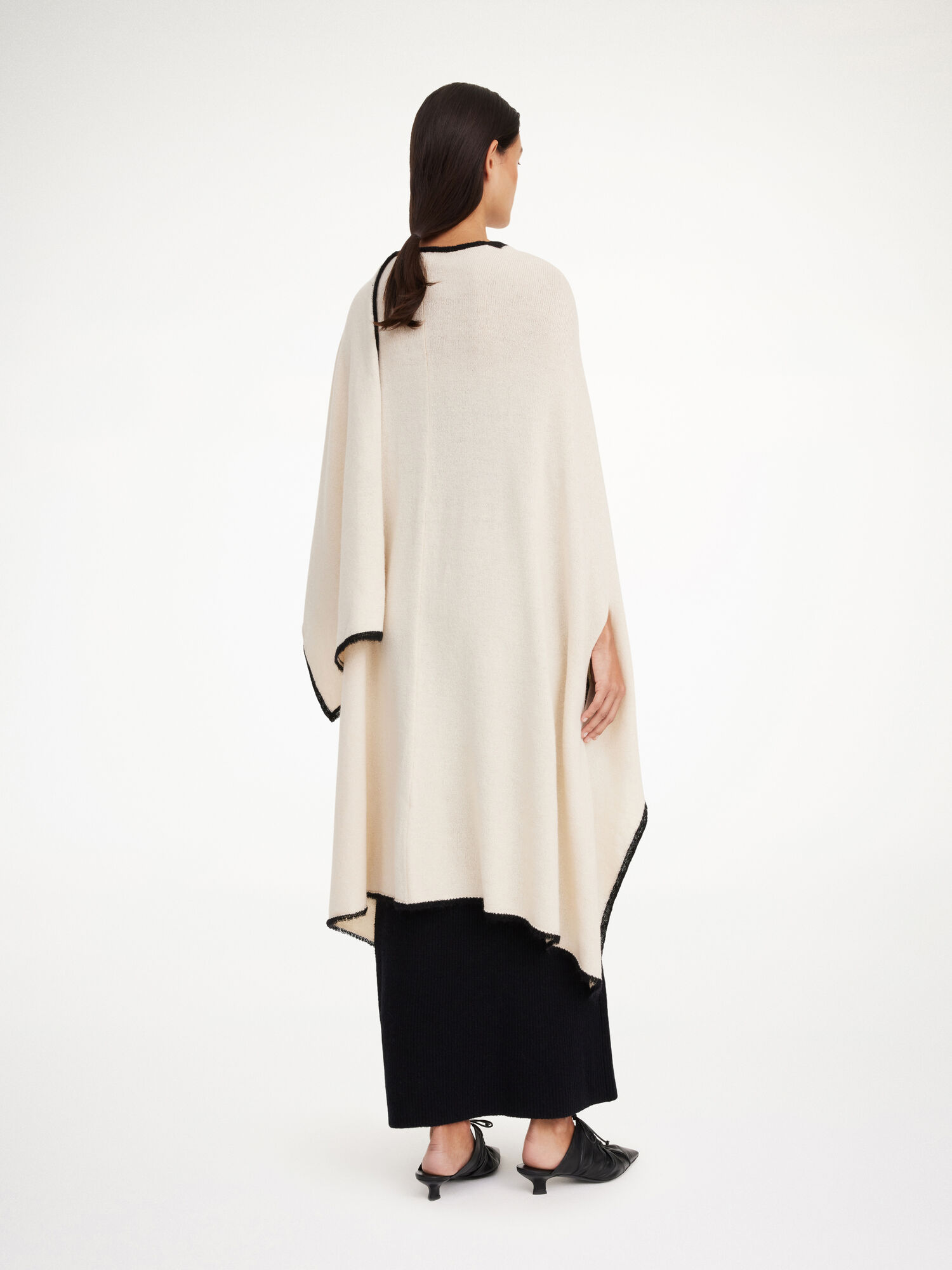 By Malene Birger Kassira Merino-blend Poncho Neuleet Oyster Gray | FI_BB95065